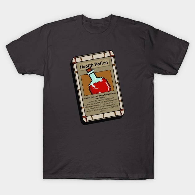 Health Potion Trading Card - Role Playing Game T-Shirt by Fun Funky Designs